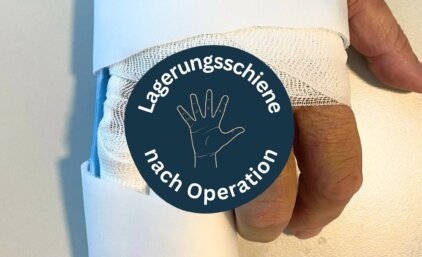 Lagerungsscheine nach Operation