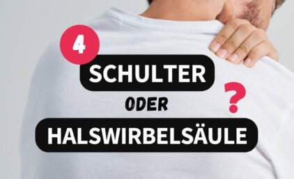 Schulter oder die Halswirbelsäule